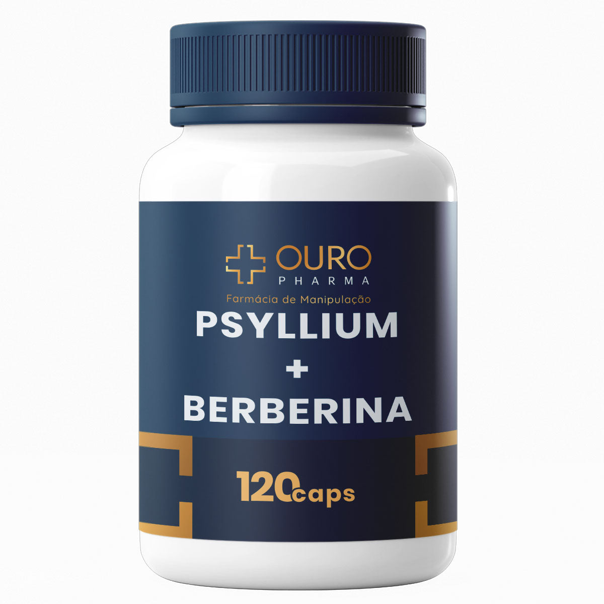 Psyllium 250mg + Berberina 250mg - 60 ou 120 cápsulas - Ouro Pharma – Farmácia de Manipulação