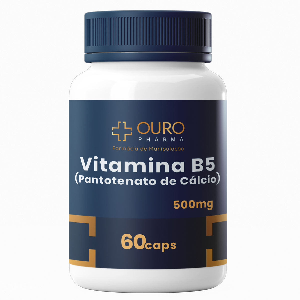 Pantotenato de Cálcio (Vitamina B5) 500mg - 60 ou 120 cápsulas - Ouro Pharma – Farmácia de Manipulação