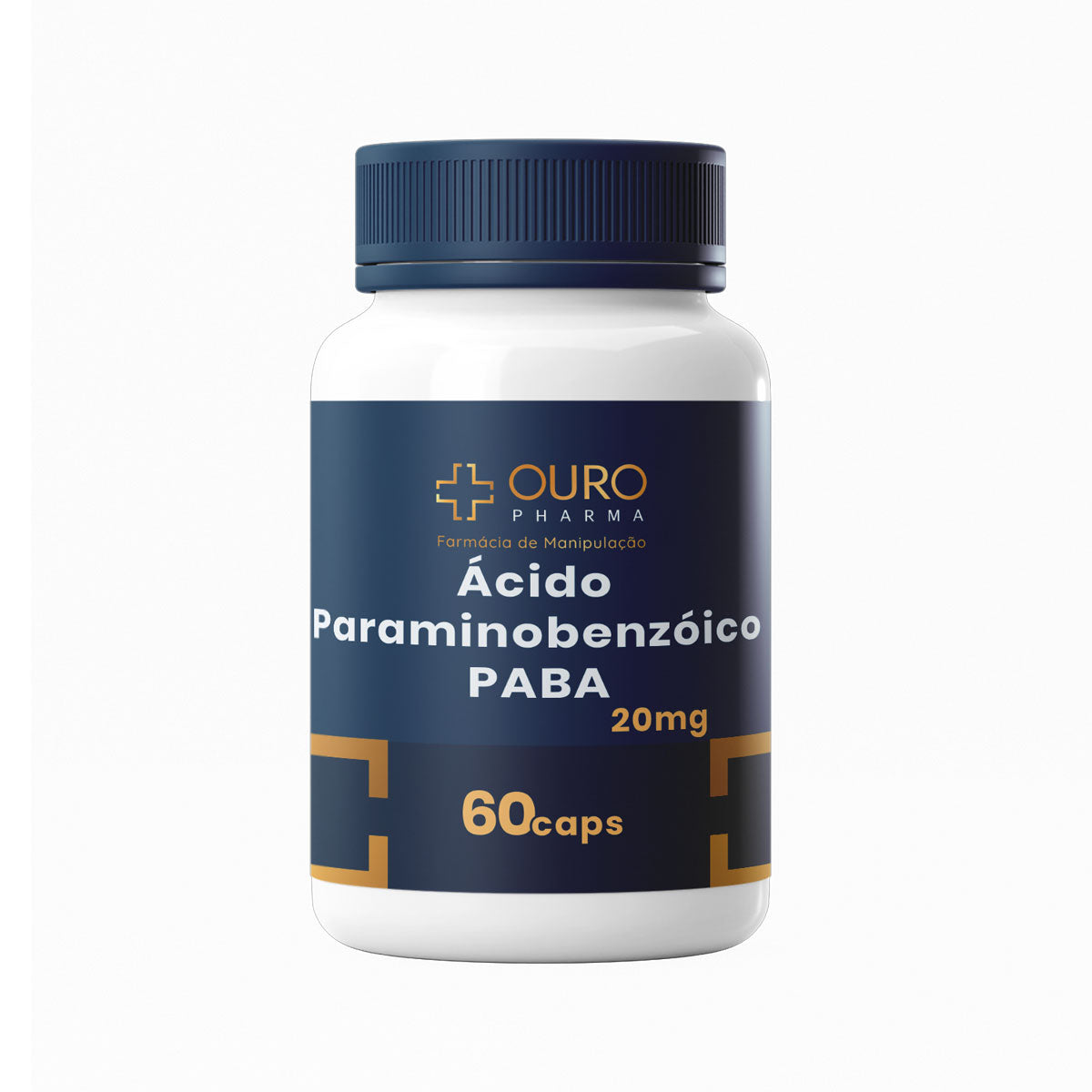Ácido Paraminobenzóico (PABA) 20mg - 60 ou 120 cápsulas - Ouro Pharma – Farmácia de Manipulação
