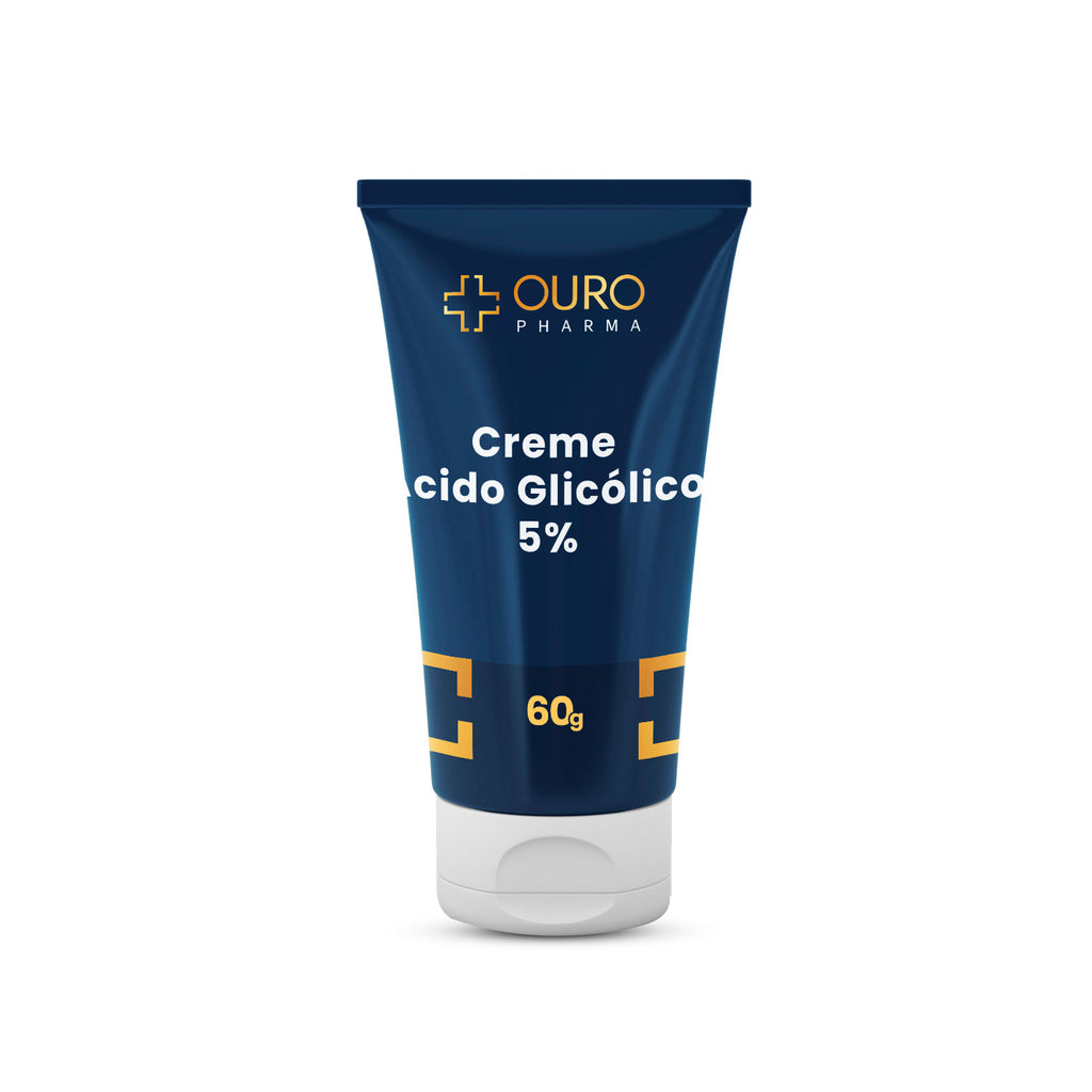 Creme Ácido Glicólico 5% - 30gr, 60gr ou 100gr - Ouro Pharma – Farmácia de Manipulação