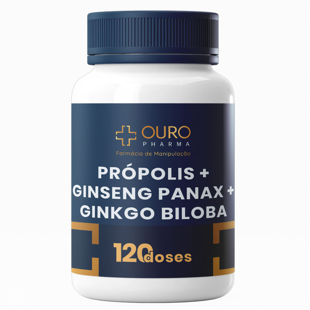 Ginseng Panax 200mg + Própolis 250mg + Ginkgo Biloba 80mg - 60 ou 120 cápsulas
