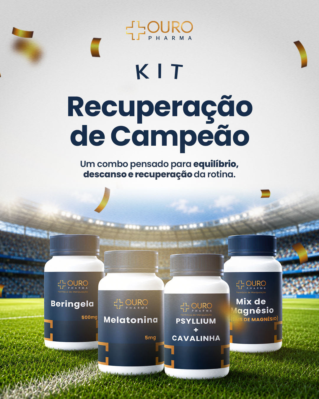Kit Recuperação de Campeão - Ouro Pharma - Farmácia de Manipulação