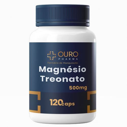 Magnésio Treonato 500mg - 60 ou 120 cápsulas - Ouro Pharma – Farmácia de Manipulação