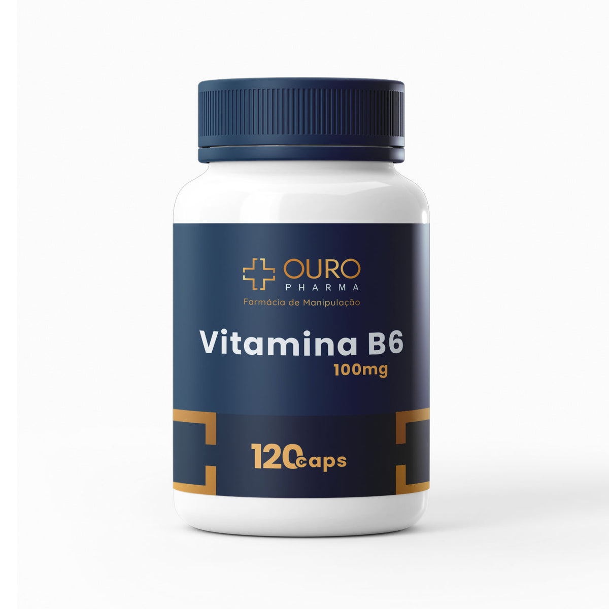 Vitamina B6 100mg - 60 ou 120 cápsulas - Ouro Pharma - Farmácia de Manipulação